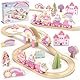 Lehoo Castle Holzeisenbahn für Mädchen, Holz Eisenbahn Kinder, Eisenbahn Holz, Einhorn Spielzeug, Spielzeug ab 3 4 5 Jahre Mädchen
