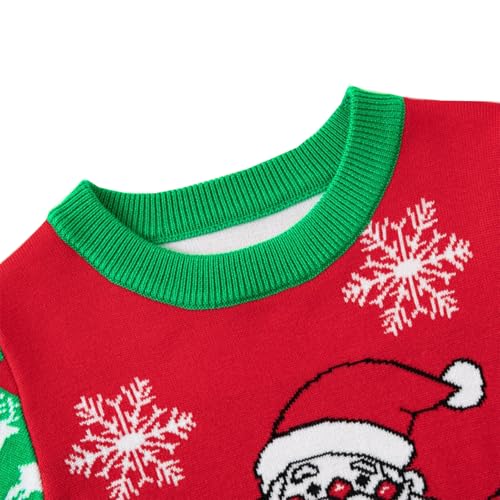 Image of Ugly Christmas Sweater for Girls Funny Xmas Knit Pullover Shirts Kids Child Holiday Jumper Tops Outfit 2-14 Years