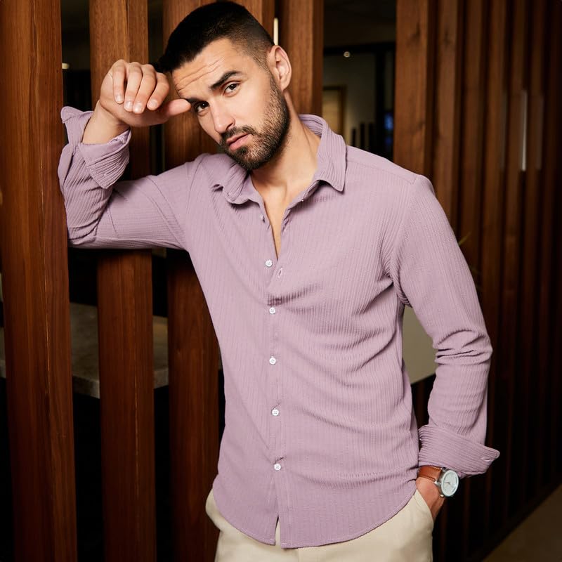 Image of CAHOOT Men's Shirt for Casual Wear | Spread Collar | Short Sleeve | Regular Fit | Button Closure | Shirt Crafted with Comfort Fit for Casual Wear