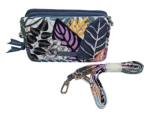 Vera Bradley Women's Cotton All in One Crossbody Purse with RFID Protection (One Size, Palm Floral)2