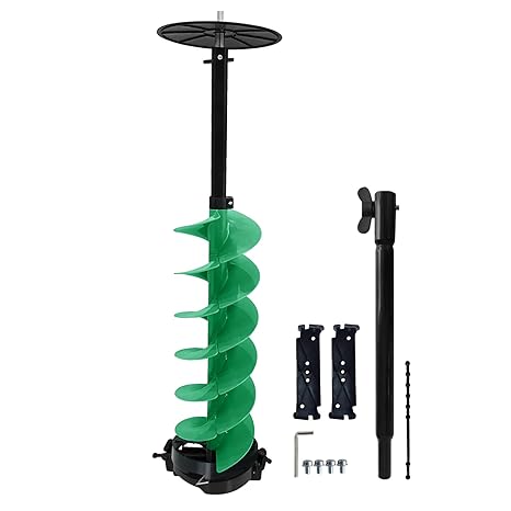 Ice Drill Auger 8 Diameter Ice Auger 39 Length Ice Auger Bit with 11.8 Extension
