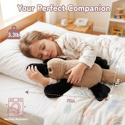 Image of Niuniu Daddy 20 inch 3.3 lb Weighted Platypus Stuffed Animal for Adults Kids, Giant Large Soft Body Pillow Plush Toy for Sleeping Huggable, Gift for Everyday Comfort