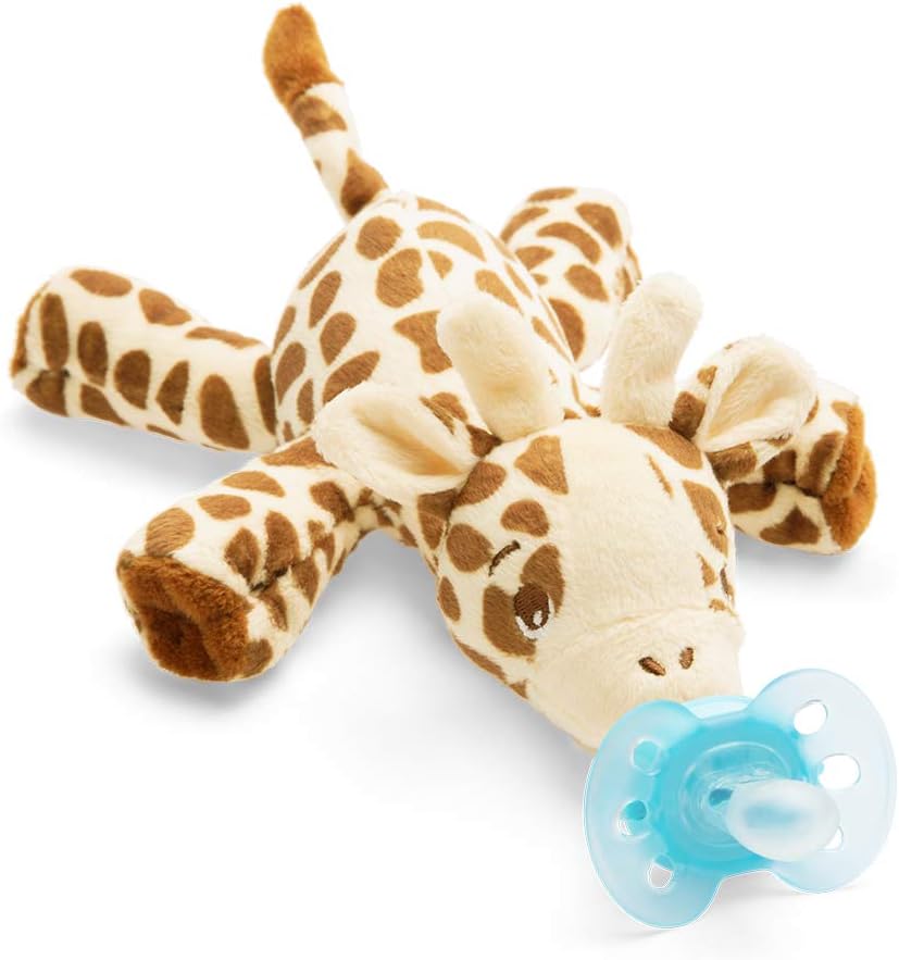 Philips Avent Peluche con chupete - Peluche de jirafa con chupete ultra soft, sin BPA, 0-6 meses