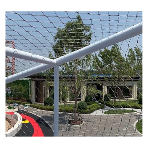 HOFUNTRE フレキシブルケーブルワイヤーロープXタイプメッシュ、多機能金属メッシュ、ステンレスロープネット、ズ 産業用金網 、家庭のフェンス、庭、工場、公共施設、建設現場などに使用できます(9*2.3m/29.5*7.5ft)