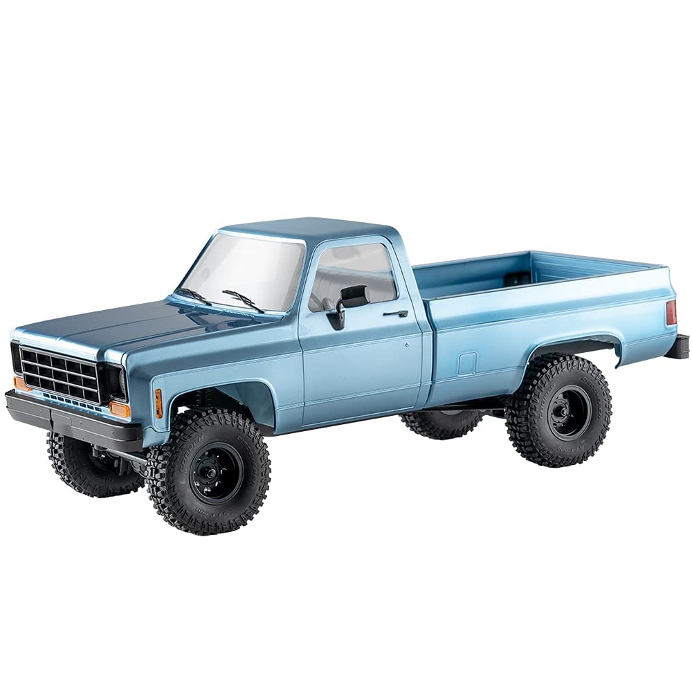 HEYRUIDY 1:18 Glacier RC Crawler 4x4 Offroad Truck Hobby Grade Remote Control Car Model Vehicle RTR with LED Lights 3-Ch 2.4GHz Transmitter Battery USB Charger Included