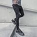 LONGBIDA Men's Slim Fit Ripped Stretch Skinny Jeans for Men, Distressed Tapered Leg Fashion Pants(Black,28)