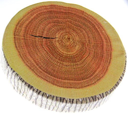 JustNile Tree Ring Soft Decorative Throw Pillow; Sturdy Foam Sleeping Cushion for Bed, Sofa, Home & Travel; Creative, Real Looking Natural Design Made for Superior Comfort as Rustic Cabin Décor