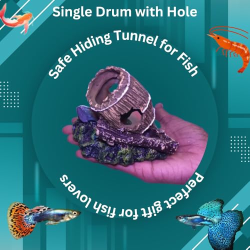 RABIYAS Single Drum Aquarium Toy with Hole - Image 3