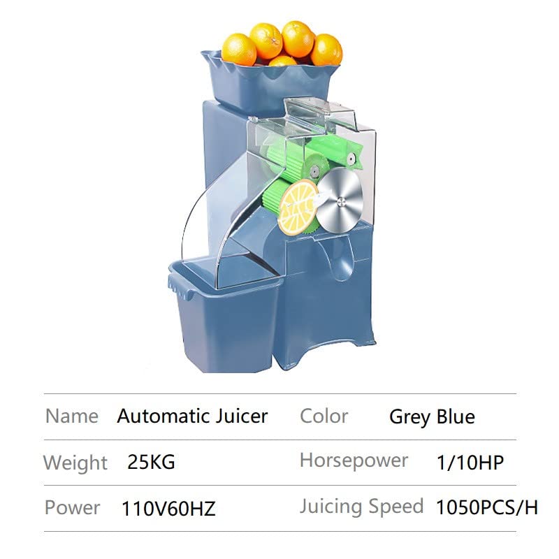 Koalalko Commercial Orange Juicer Machine, Slow Masticating Juicer Extractor with Pull-out Filter Box, Auto Peeling Electric Citrus Jucer Squeezer Making Machine for Orange,Grapefruit