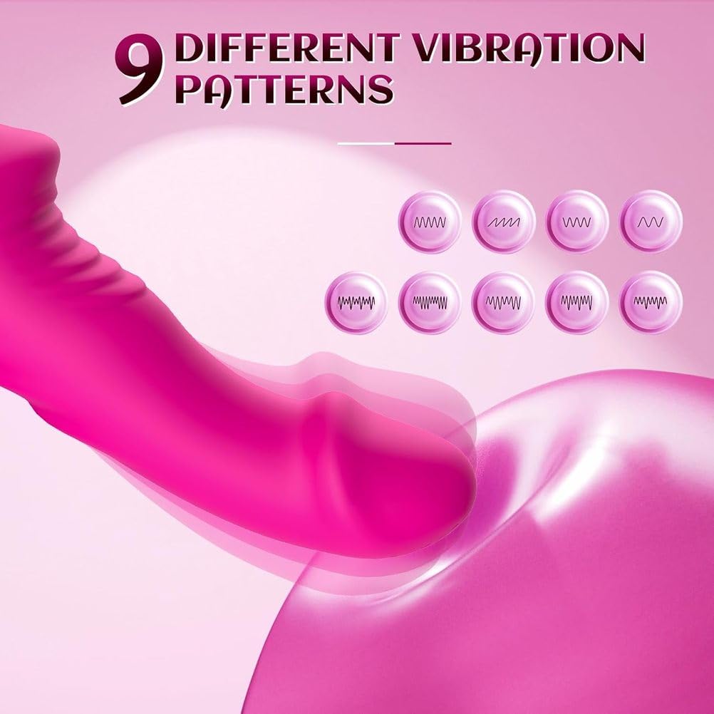 Vibratore Del Punto G Per Giocattoli Sessuali Per Adulti - Vibratore Realistico Per Dildo Per Donne, Stimolatore Clitorideo Anale Con Cresta Rialzata, Bacchetta Vibrante in 9 Modalità Di Vibrazione