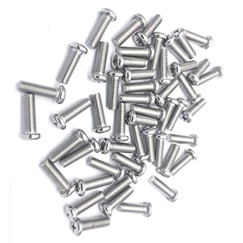 M8-1.25 25mm 304 Stainless Steel Cross Phillips Machine Screw Bolt for Samsung KS8000 Series TV Wall Mount Bracket, Fully Threaded 50pcs
