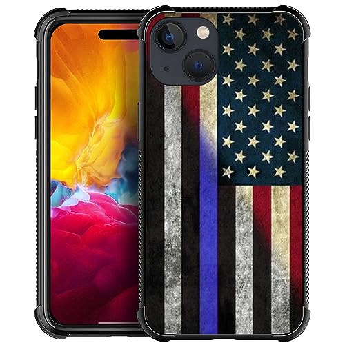 Coque iPhone 15 Pro fine avec protection antichoc motif américain