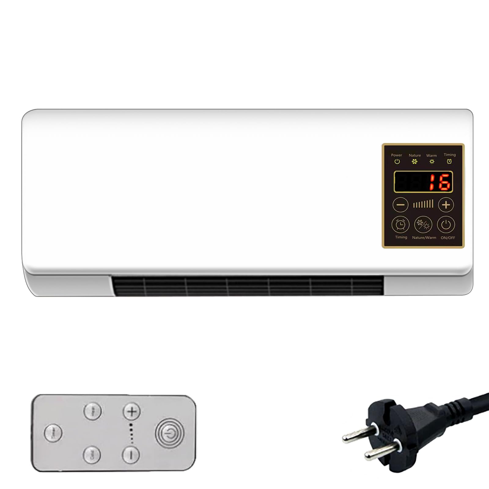 Aire acondicionado portátil, ventilador de pared con control remoto, aire acondicionado portátil compacto, aire acondicionado de pared sin evacuación para espacios interiores