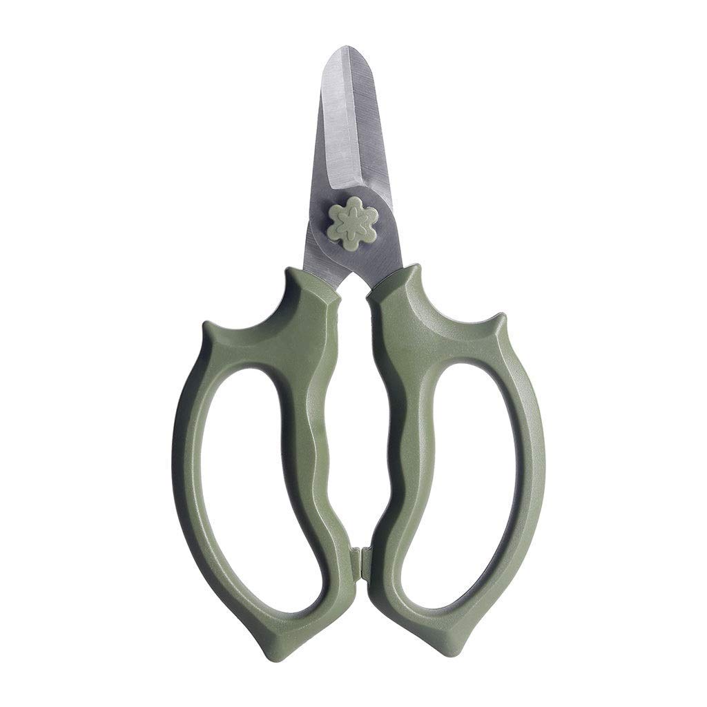 Cesoie per Fiori da Giardino Strumenti per potatura Cesoie a Testa Larga in Acciaio Inossidabile Forbici multifunzionali Strumenti Floreali Rosa Cesoie per potatura Bypass (A)