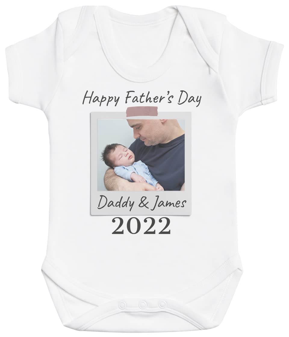 Spoilt Rotten White Personalised Father's Day Baby Bodysuit - First Father's Day Gift (Newborn)