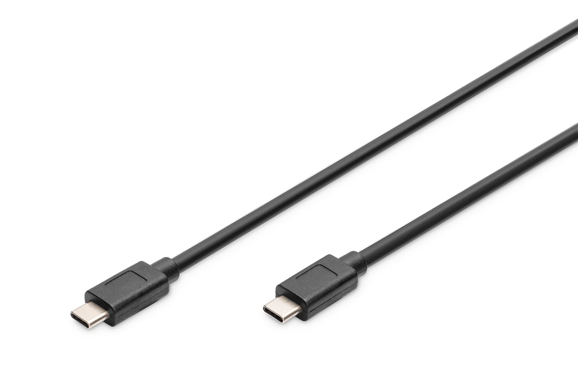 DIGITUS Cable USB-C – 1 m – USB 3.2 Gen2 – 10 Gbit/s – Tipo C a Tipo C | Power Delivery de 100 W – para smartphones, portátiles y tabletas – Negro