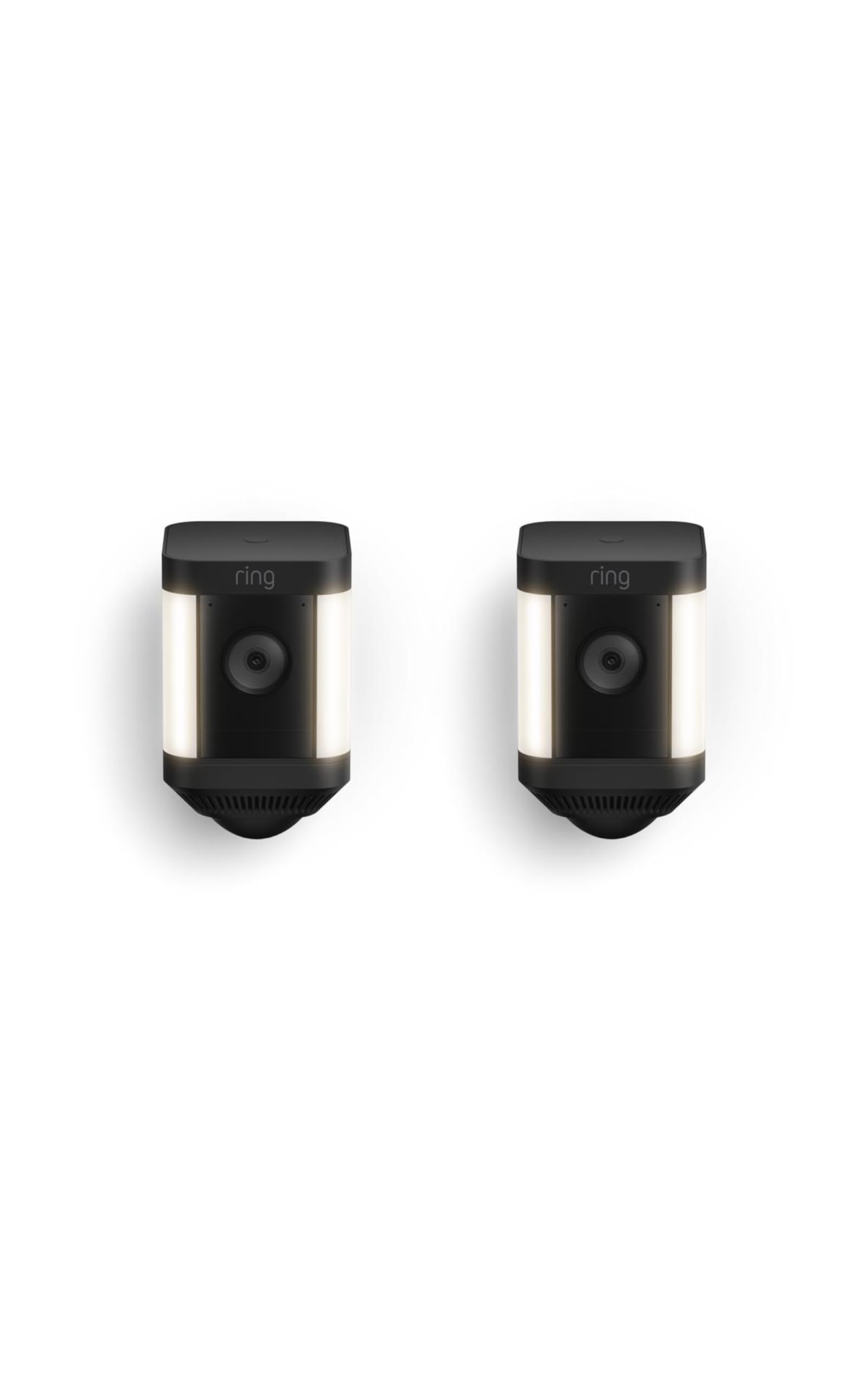 Ring Spotlight Cam Plus, Battery (newest model), Home or business security with HD video, Two-Way Talk, Color Night Vision, and Security Siren, 2-pack, Black