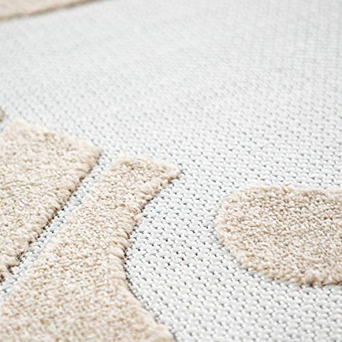 Vloerkleed Kinderkamer Kind Jongen Meisje Rond Speelvloerkleed 3D Leeuw Beige, Maat:Ø 120 cm Rund - Afbeelding 5