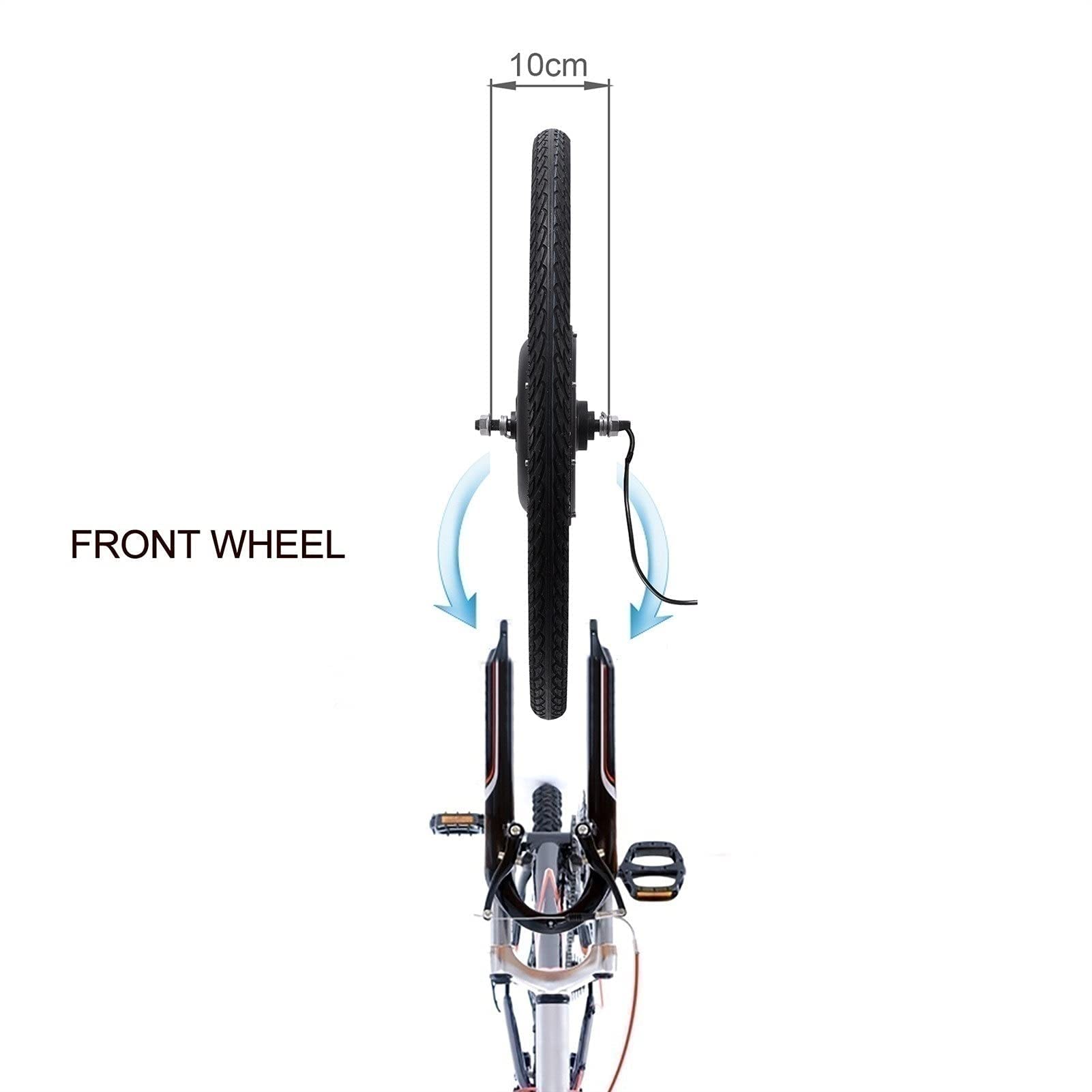 Kit Conversion Vélo électrique 48V/72V 1000W-3000W - Roue Moteur Arrière 20-29 Pouces 700C
