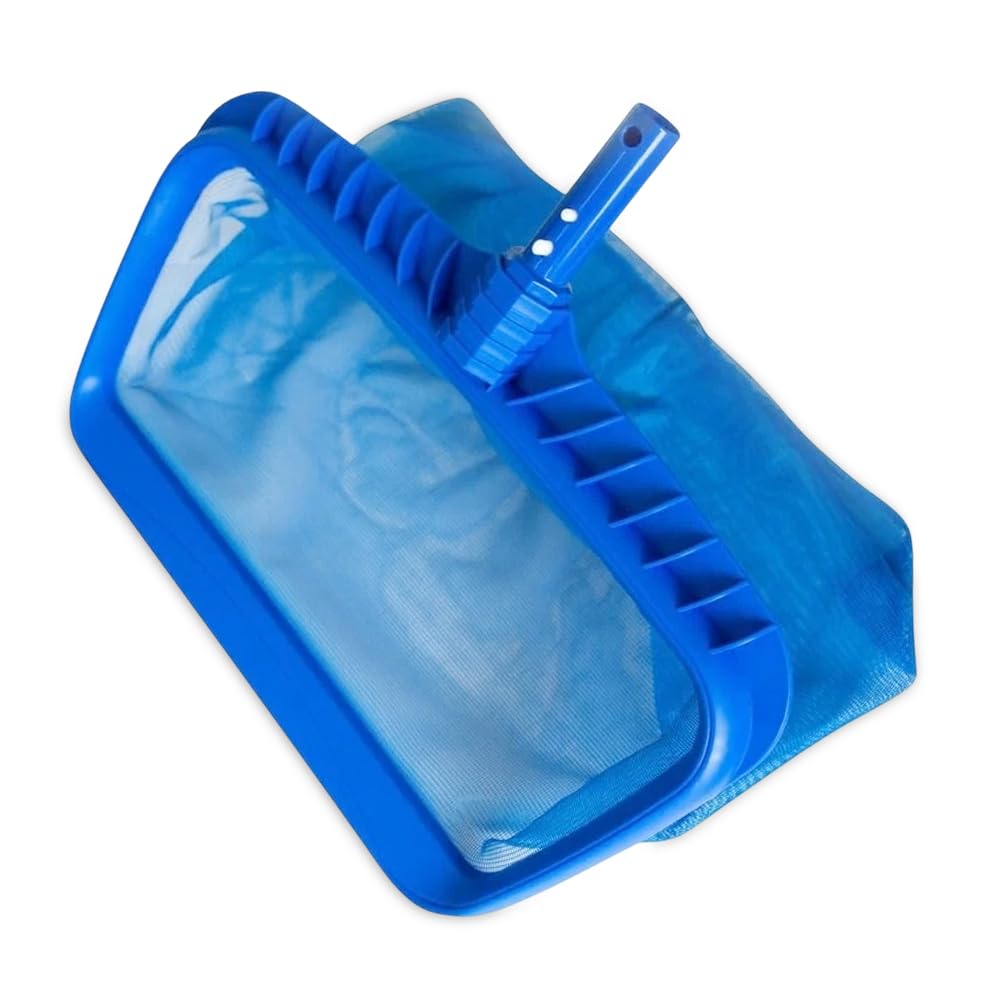 Retino per Piscina, Retino Superficie per Piscina, Pool Skimmer Net, Pool Leaf Skimmer Net, Plastic Framed Fine Mesh Net, per Tutte Le aste telescopiche, Blu