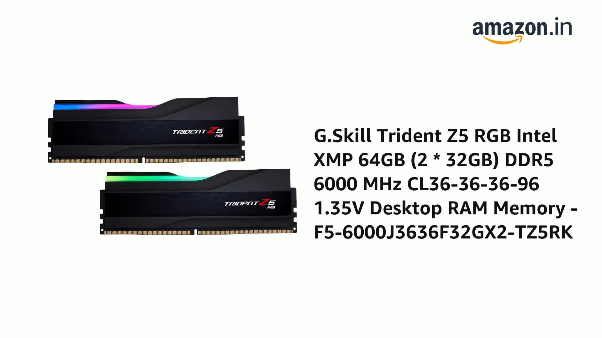 Amazon.in: Buy G.Skill Trident Z5 RGB Intel XMP 64GB (2 * 32GB