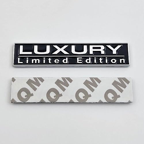 Miniatura 6 de 2 emblemas de lujo de edición limitada 3D Auto Racing Sport Badge para maletero trasero calcomanía para guardabarros laterales (negro cromado)
