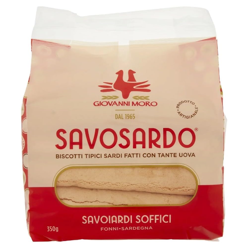 Moro Biscotti Savosardo Fonni, Biscotti Tipici Sardi, 350 g, 12 Confezioni
