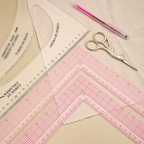 Règle de couture multifonction transparente de 30cm pour patchwork et dessin