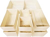 Vista 9 de Organizador de cajones, 12 cubos organizadores de aparador, organizador plegable de armario y divisores de almacenamiento de cajones para ropa, ropa