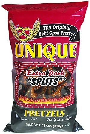 Unique Extra Dark Pretzel Splits, 11 Oz. Bag (One - 11 Oz. Bag) by Unique Pretzels