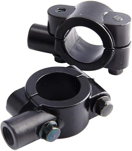 Miniatura 9 de Keenso - 2 abrazaderas de montaje en espejo para manillar, color negro, universal para manillar de motocicleta, 0.394 in, 78 pulgadas, abrazadera de