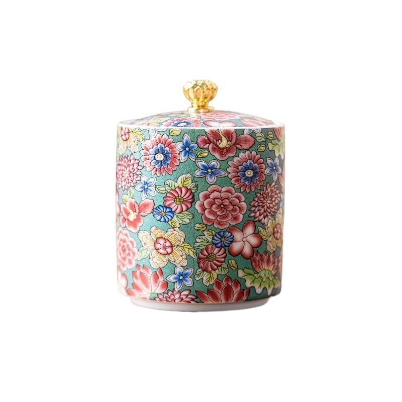 Caja de té, latas de té pequeñas de cerámica, latas vacías, latas selladas, latas de té, latas de almacenamiento, latas de porcelana, latas de té verde for el hogar, latas de té negro, tarro de almace