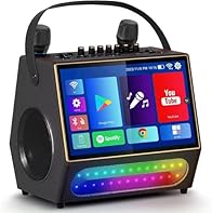 All-in-One Smart Karaoke System: Combines an Android touchscreen tablet with a high-power PA system and two wireless microphones for a comprehensive karaoke experience. Built-in Karaoke Apps: Access a wide variety of karaoke tracks directly from the ...