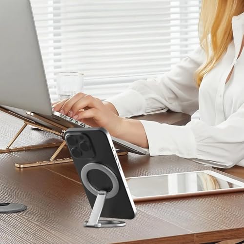 Zitel MagSafe 360° Rotatable Phone Grip Ring Holder Silver - Image 5