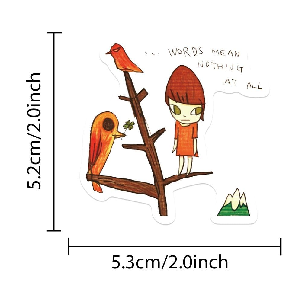 Amazon | 奈良美智 ステッカー 50*2=100枚入り シール 奈良美智 グッズ