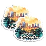 Arlington Virginia Magnet 4 Inch 2-Pack National Cemetery – Strong Vinyl Decorative Travel Magnets for Fridge Locker Kitchen Office – Cute Fun Aesthetic Cool Durable & Long-Lasting Souvenir ID44999