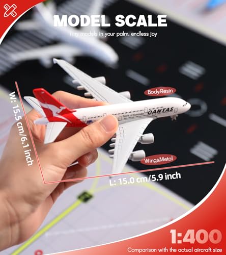 Modelo de avión KLM 747 sin montaje complejo escala 1/400 de 6 pulgadas listo para exhibición 4
