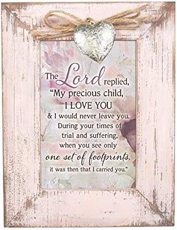 Cottage Garden Faith Hope Greatest Is Love Blush Pink Distressed Locket Easel Back Picture Frame