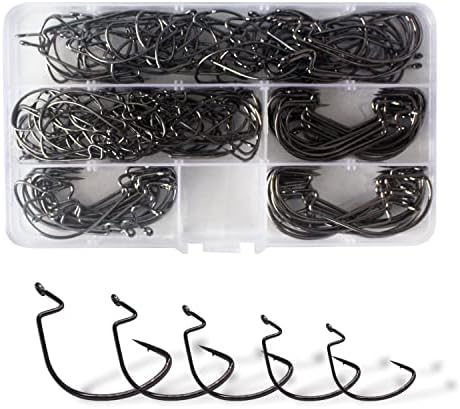 Dingbear 50-300pcs Combination Saltwater Freshwater Military High Carbon Steel Fishing Hooks Fish Hooks