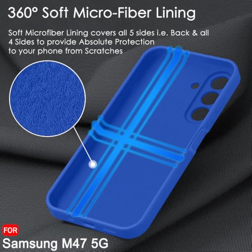 Image of TheGiftKart Genuine Liquid Silicone Back Cover Case for Samsung Galaxy M47 5G | Soft Micro-Fibre Lining Inside | Camera Protection Bump | Shockproof Cover Case for Samsung M47 (Silicone, Light Blue)