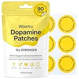 Woertru Dopamine Patches Extra Strength – 90 Count Plant-Based Vegan Mood Balance Patch for Men & Women – Supports Dopamine & Serotonin Balance – 3 Months Supply