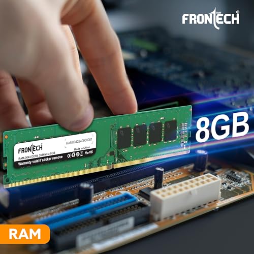 Image of FRONTECH 8GB DDR4 16 Chips 2666 MHz Desktop RAM Memory, Suitable for Gaming, Multitasking (RAM-0043)