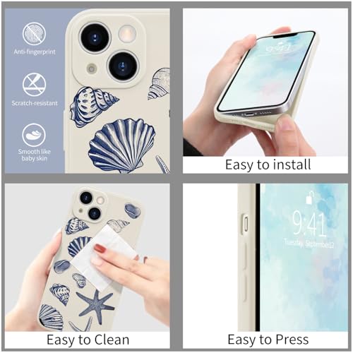 Coque iPhone 13 coquillage silicone mat anti-rayures avec microfibre