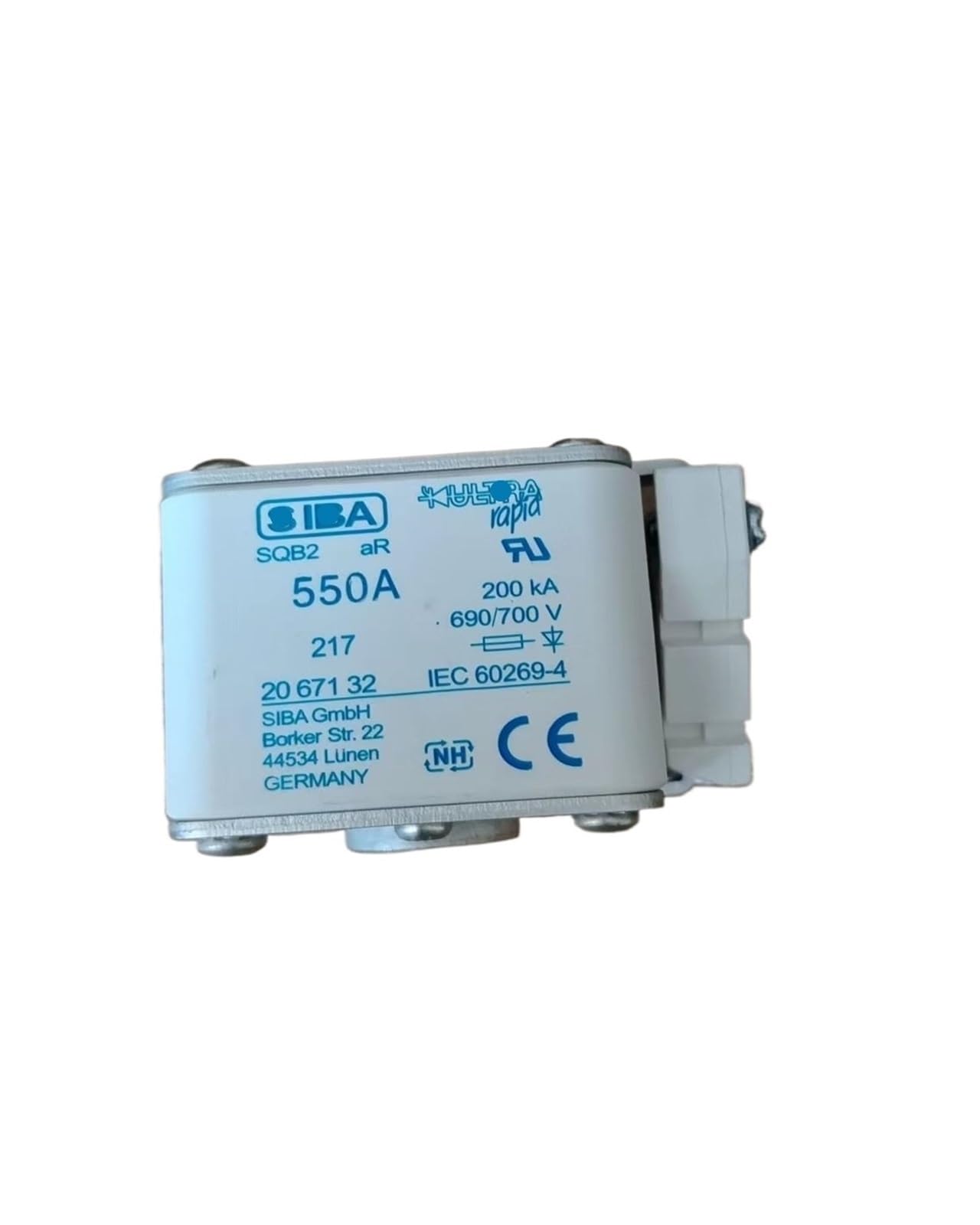 Fusibles SQB2 550A 630A 690V cartouche de protection industrielle 2067032 2067132