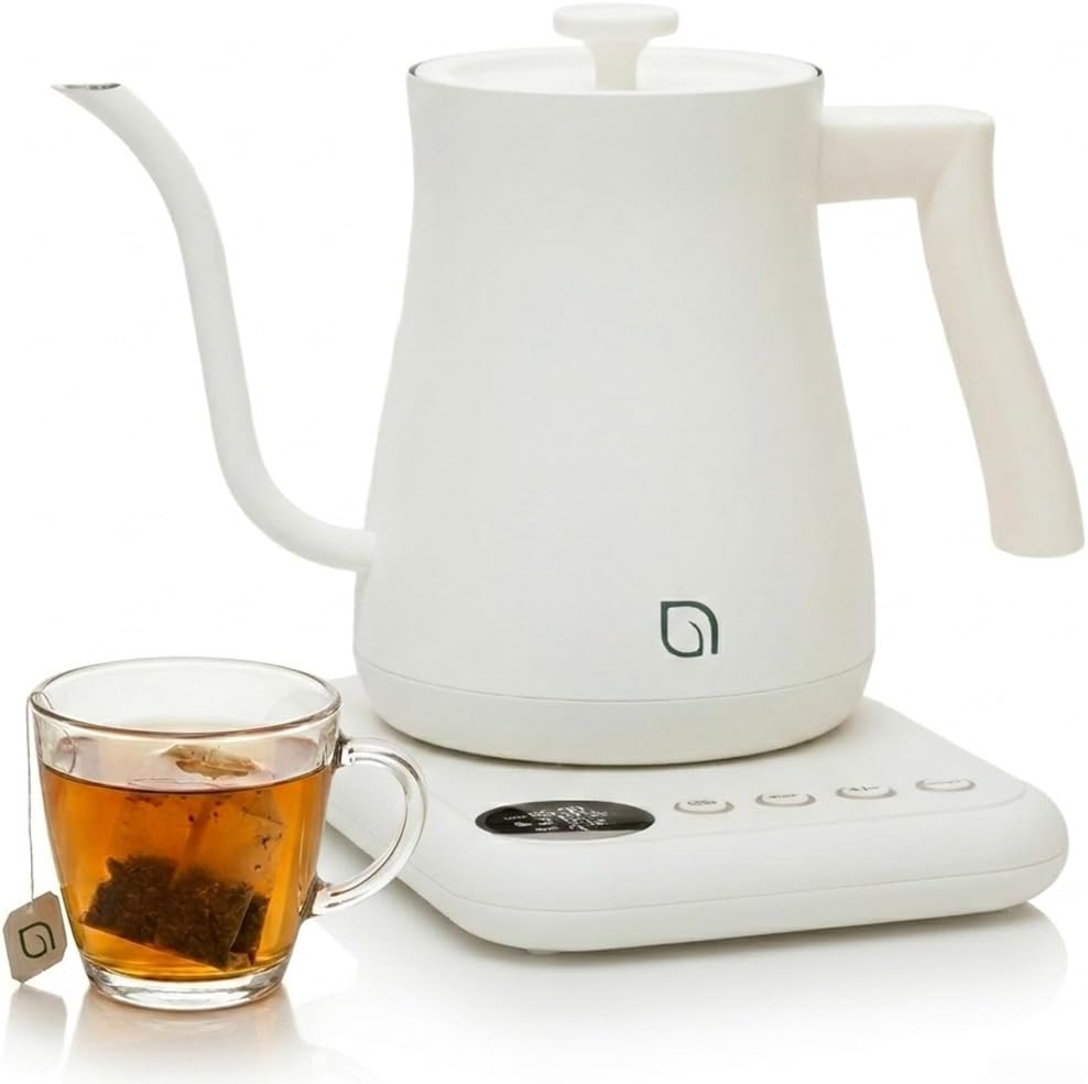 WILLOW ECO SERIES Gooseneck Electric Kettle with 5 Temperature Presets and Keep Warm Feature, 1L Pour Over Kettle for Coffee & Tea, 1200W Quick Heating with 100% Stainless Steel Interior Water Heater