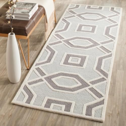 Image of Hand Tufted Wool Carpets Anti Shedding Rug Modern Carpets for Living Room Size 6x8 Feet