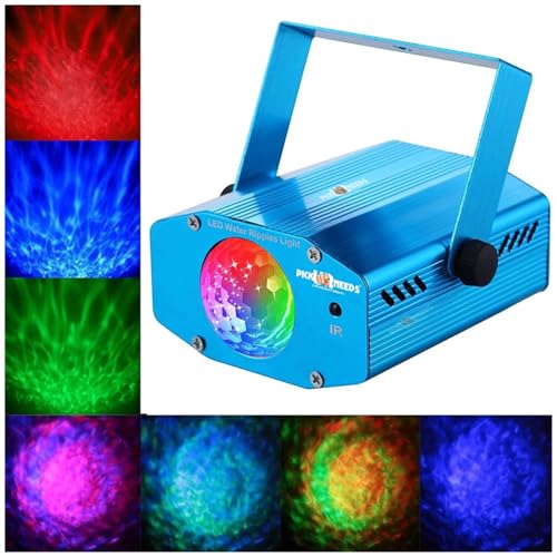 Image of Pick Ur Needs RGBW LED Water Ripple Projector Light - Outdoor Stage Effect Lighting for Halloween, Christmas, Parties, DJ, Pool, Patio Decor - Dreamy Wave Effect, Low Power, High Temp Resistant