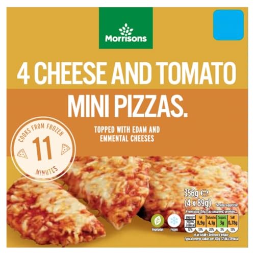 Morrisons Cheese & Tomato Mini Pizza 4pk 356g