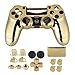 Game Controller Gehäuse,Kunststoff Gamepad Case Hülle Gehäuse Abdeckung mit Tasten Ersatz Set für PS4 Slim,Gold