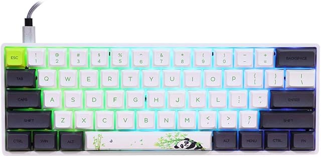 EPOMAKER SKYLOONG SK61 61 Keys Hot Swappable Mechanical Keyboard with RGB Backlit, NKRO, water-resistant, Type-C Cable for Win/Mac/Gaming (Gateron Optical Blue, Panda)